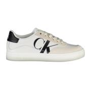 Calvin Klein Sportiga vita sneakers med kontrastdetaljer White, Dam