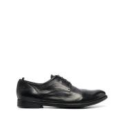 Officine Creative Svarta platta skor Elegant stil Black, Herr