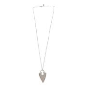 Alexander McQueen Metall Tiger Claw Pendant Halsband Gray, Herr