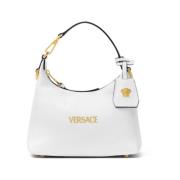 Versace Elegant Axelväska i Vitt och Guld White, Dam