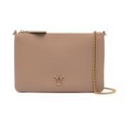 Pinko Beige Clutch Väskor för Kvinnor Beige, Dam