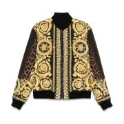 Versace Barocco Animal Print Bomberjacka Multicolor, Herr