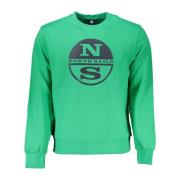 North Sails Grön Crewneck Sweatshirt med Logotyp Applikation Green, He...