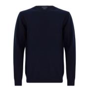 Daniele Fiesoli Navy Merino Cashmere Sweater Herr Blue, Herr