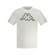 Kappa Bomull T-shirt i vitt White, Herr