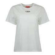 Diesel Vit T-shirt Vår-Sommar 2025 Kvinnor White, Dam