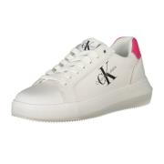 Calvin Klein Sportiga vita sneakers med kontrastdetaljer White, Dam