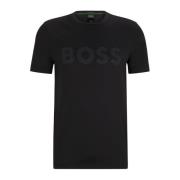 Hugo Boss Reflekterande Logotyp T-shirt - Slim Fit Black, Herr