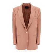 Andamane Mörkrosa Elegant Syntetisk Blazer Brown, Dam