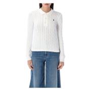 Ralph Lauren Damkläder Stickat Vitt Ss25 White, Dam