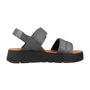 Geox Eleganta, platta sandaler Gray, Dam