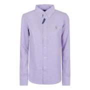 Polo Ralph Lauren Lila Ren Bomulls Skjorta Purple, Dam