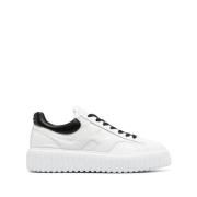 Hogan Randig lädersneakers svart White, Herr