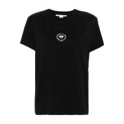 Stella McCartney Lovestruck Bomull T-shirt Svart Black, Dam