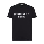 Dsquared2 Grå Bomull T-shirt för Män Black, Herr