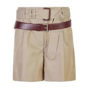 Prada Sand Bermuda Shorts Höjer Sommargarderoben Beige, Dam