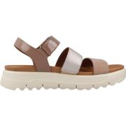 Geox Stiliga platta sandaler för kvinnor Brown, Dam