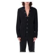 Rick Owens V-Neck Shirt Larry Fogpocket Black, Herr