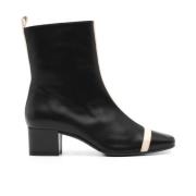 Carel Audrey Läder Ankelboots Svart Beige Black, Dam