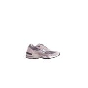 New Balance Grå Logo Sneakers Mesh Mocka Gummi Gray, Dam