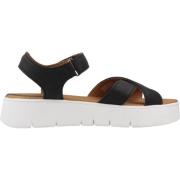 Geox Eleganta platta sandaler Black, Dam