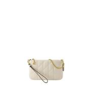 Coach Vadderad Läder Crossbody Väska Beige Beige, Dam