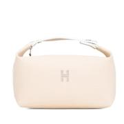 Hermès Vintage Pre-owned Canvas handvskor Beige, Dam