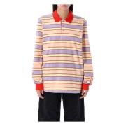 JW Anderson Rosa Multi Randig Polotopp Multicolor, Dam