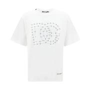 Dolce & Gabbana Ikonisk bomullst-shirt med Maxi-logotyp White, Herr