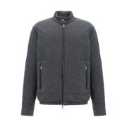 Dolce & Gabbana Quiltad Bomulls Jacka med Dragkedja Gray, Herr