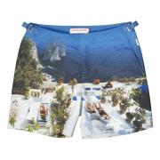 Orlebar Brown Bulldog Fotografiska Badshorts Blue, Herr