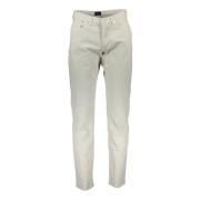 Gant Beige Herrbyxor 5 Fickor Knapp Dragkedja Logo Beige, Herr