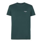 Balmain Flocked T-shirt Green, Herr