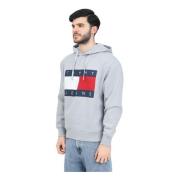 Tommy Jeans Grå Hoodie Tröja Casual Vår Sommar Gray, Herr