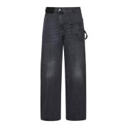 JW Anderson Grå Denim Jeans med Twist Detaljer Gray, Herr