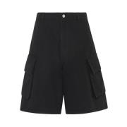 JW Anderson Svarta Cargo Stil Shorts Black, Herr