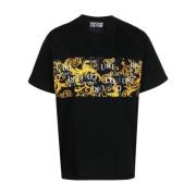 Versace Jeans Couture Barock Svart T-shirts och Polos Black, Herr