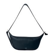 Jil Sander Knut Crossbody Väska med Logomotiv Black, Herr