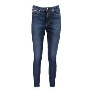 Calvin Klein Blå Super Skinny Ankel Jeans Blue, Dam