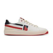 Balmain B-Court mid-top läder sneakers White, Herr