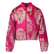 Alix The Label Sammet Fancy Bomberjacka Rosa Pink, Dam