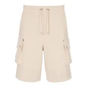 Balmain Frakt shorts med reflexlogo Beige, Herr