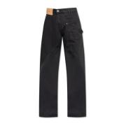 JW Anderson Jeans med logotyp Black, Dam