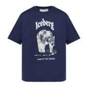 Iceberg T-shirt med tryck Blue, Herr