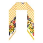 Moschino Sidenscarf med tryck Yellow, Dam