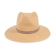 Melissa Odabash Hatt med skimrande applikationer Beige, Dam