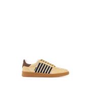 Dsquared2 Kontrast Randig Mocka Sneakers Beige, Herr