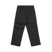 Pleasures Flight Pants med Custom Nylon Fabric Black, Herr