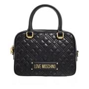 Love Moschino Quiltad Svart Väska med Guld Detaljer Black, Dam