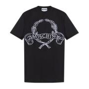 Moschino T-shirt med broderat logotyp Black, Herr